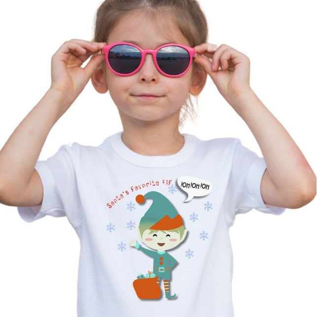 T-shirt Noël "Père Noël Elfe Favorite" (Créateur téléchargé)