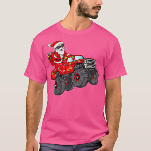 T-shirt Noël Père Noël équitation Monster Camion Garçons K