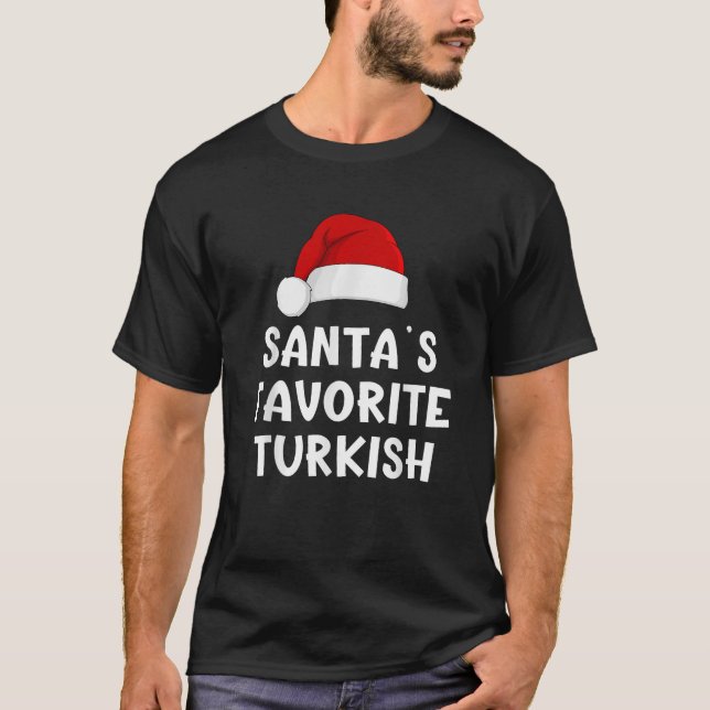 T-shirt Noël Père Noël est favori Turc Funny Noël Paja (Devant)