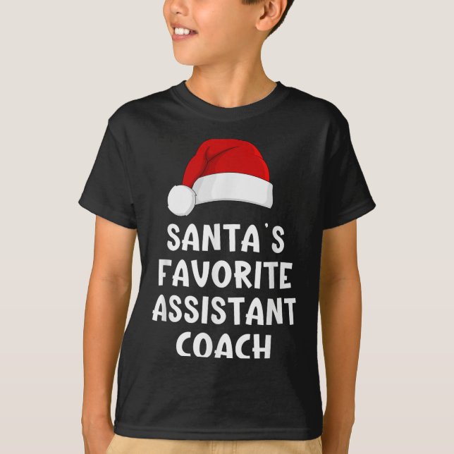 T-shirt Noël Père Noël Favori Entraîneur Istant Entraîneur (Devant)
