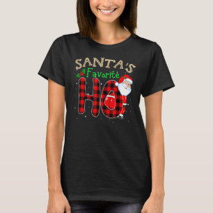 T-shirt Noël Père Noël Favori Ho Xmas Pyjama Naughty