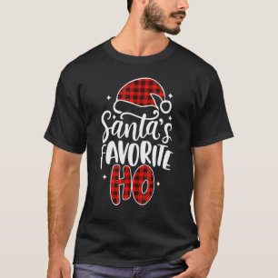 T-shirt Noël Père Noël Favori Ho Xmas Pyjama Naughty