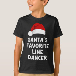 T-shirt Noël Père Noël Favori Line Dancer Funny Danci