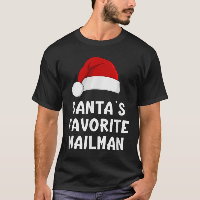 T-shirt Noël Père Noël Favori Mailman Funny Xmas Paja (Devant)