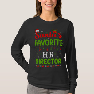 T-shirt Noël Père Noël Favori Réalisateur Hr Mignonne Joye