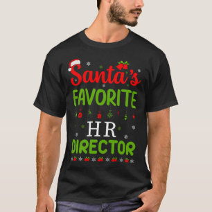 T-shirt Noël Père Noël Favori Réalisateur Hr Mignonne Joye