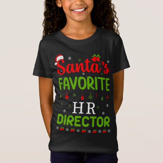 T-Shirt Noël Père Noël Favori Réalisateur Hr Mignonne Joye (Devant)