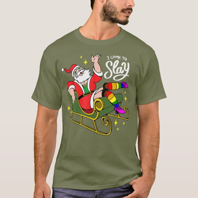 T-shirt Noël Père Noël Je Suis Venu Jeter (Devant)