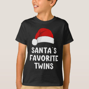 T-shirt Noël Père Noël Jumeaux Favoris Jumeaux Fantastique