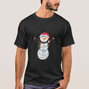 T-shirt Noël Père Noël Snowman Golf Ball Casquette Lumière