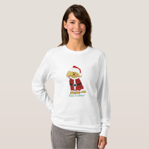 T-shirt Noël personnalisé Goldendoodle Père Noël