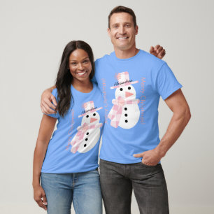 T-shirt Noël personnalisé mignon Snowman