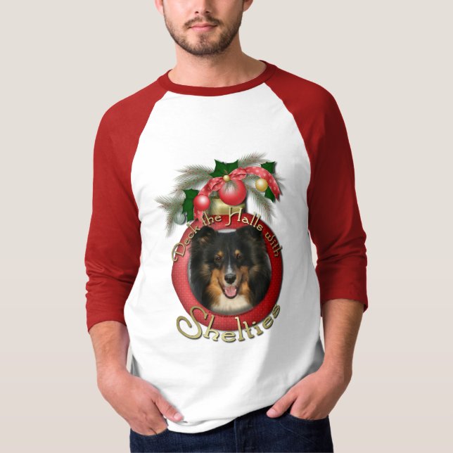 T-shirt Noël - plate-forme les halls - Sheltie - Chani (Devant)