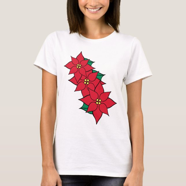 T-shirt Noël Poinsettia (Devant)