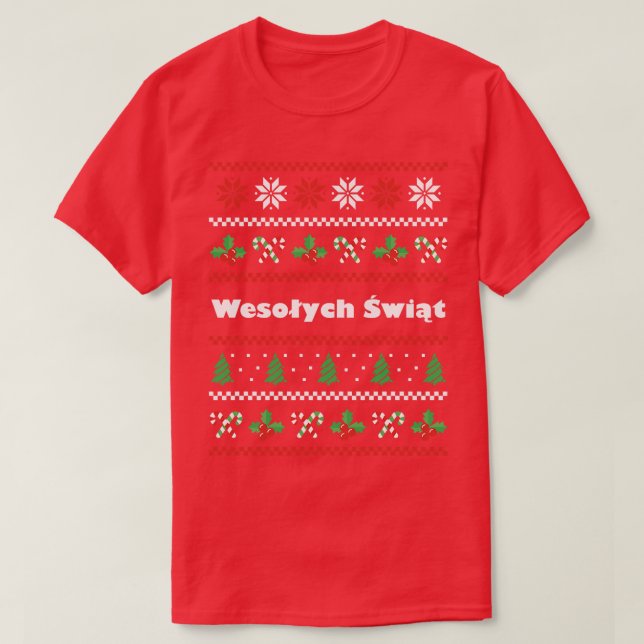 T-shirt Noël polonais Wesolych Swiat (Design devant)