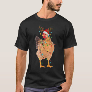 T-shirt Noël Poulet Lumières Poulet Noël Noël Noël Noël No