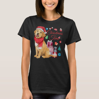 T-shirt Noël Pour Le Mignonne Golden Retriever