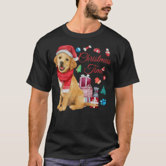 T-shirt Noël Pour Le Mignonne Golden Retriever