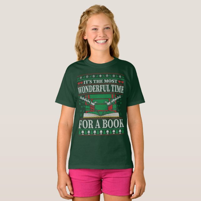 T-SHIRT NOËL POUR LES AMATEURS DE LIVRES (Devant entier)