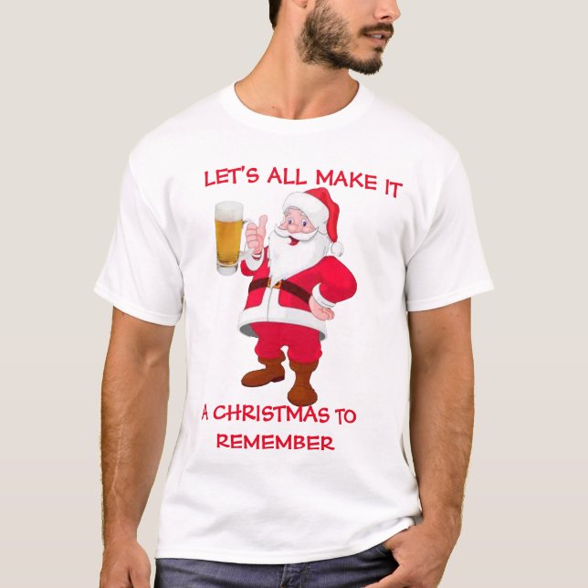 T-shirt Noël pour se souvenir de la chemise funny Père Noë (Devant)