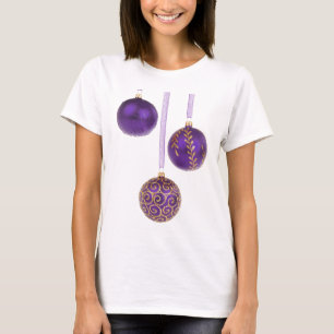 T-shirt Noël pourpre de lavande d'améthyste de Winterber