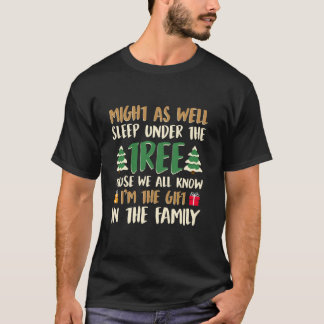 T-shirt Noël POURRAIT AUSSI DORMIR SOUS L'ARBRE