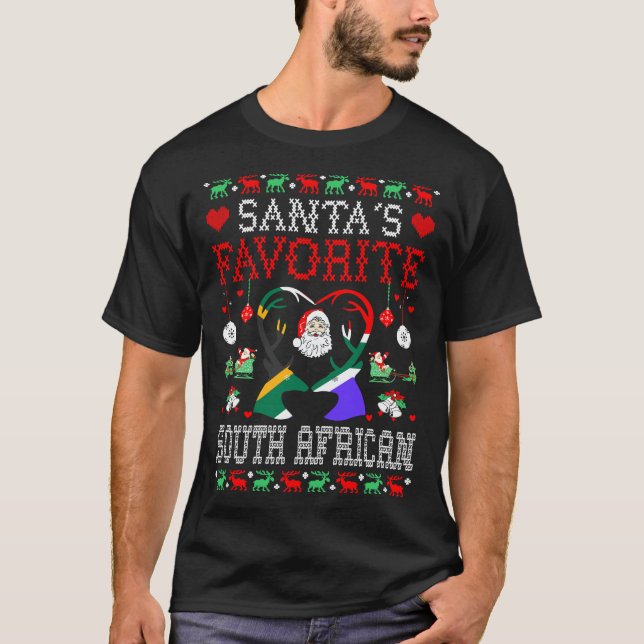 T-shirt Noël préféré des Santas en Afrique du Sud (Devant)
