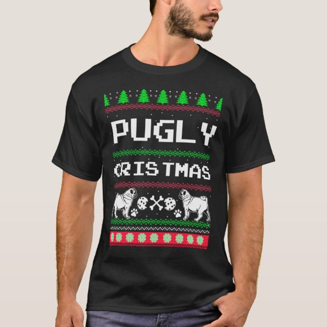 T-shirt Noël Pugly (Devant)
