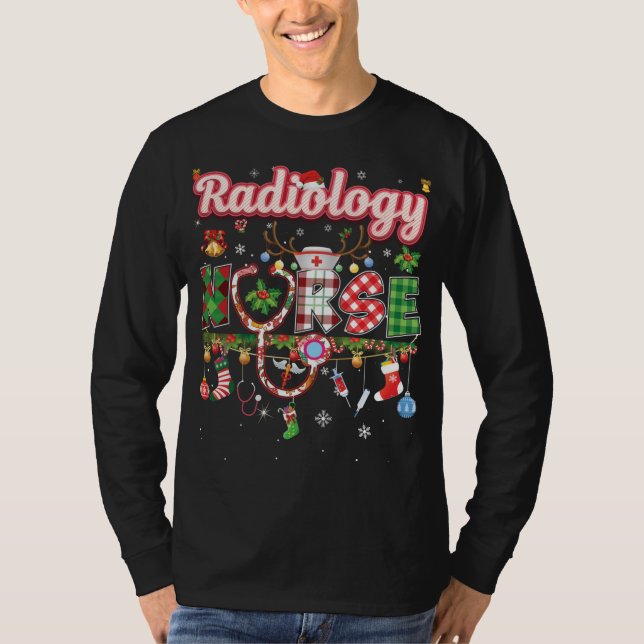T-shirt Noël Radiologie Infirmière Reindeer Ornement de No (Devant)
