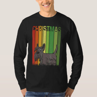 T-shirt Noël Rétro Équipe Écossaise Terrier Chien