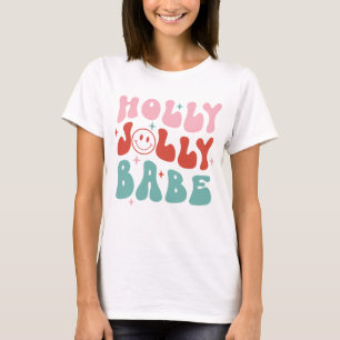 T-shirt Noël rétro Holly Jolly Babe
