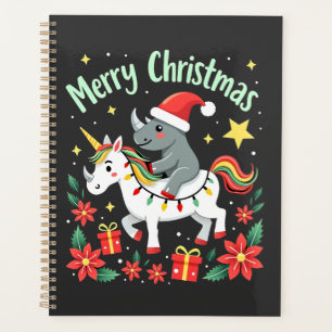 T-Shirt Noël Rhinocéros Joyeux Noël Licorne Rhinoc