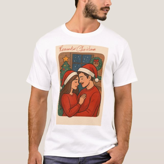 T-shirt Noël romantique  (Devant)