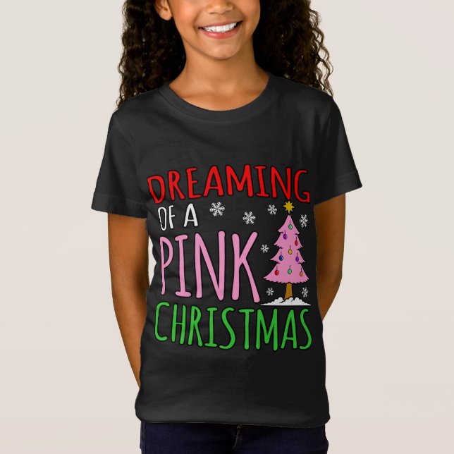 T-Shirt Noël rose amusant Joyeux Père Noël Elf Gnomes Holi (Devant)