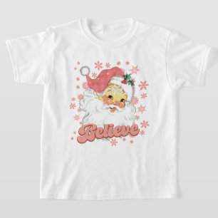 T-shirt Noël rose Père Noël Holiday