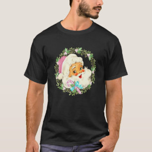 T-shirt Noël rose vintage