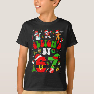T-shirt Noël Saccagé Par 67 Mème Drôle Six Sept 6 7