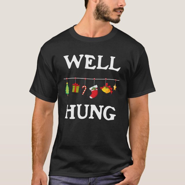 T-shirt Noël sale bien pendu drôle (Devant)