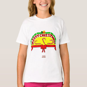T-shirt Noël Salutations Filles Blanc Basic T Shirt