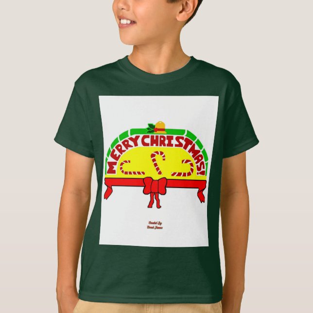 T-shirt Noël Salutations Garçons Deep Forest Basic T Shirt (Devant)