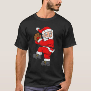 T-shirt Noël Santa Claus Baseball Pitcher Boys T Enfants