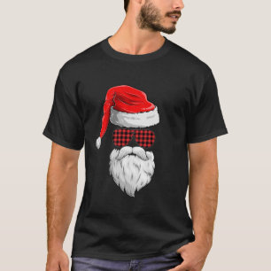 T-shirt Noël Santa Claus Visage Lunettes de soleil avec Be