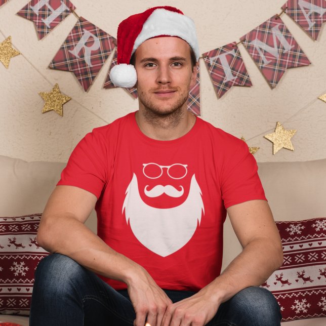 T-shirt Noël Santa Clause Barbe et lunettes Hommes (Créateur téléchargé)