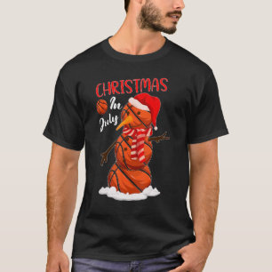 T-shirt Noël Santa Hat Basket Snowman Noël Jul