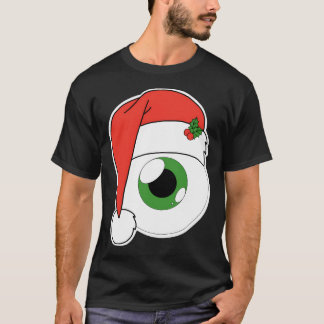 T-shirt Noël Santa Hat Eyeball - Vert Iris