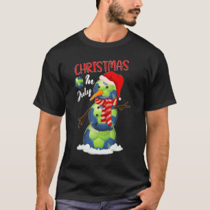 T-shirt Noël Santa Hat Handball Snowman Noël Jul