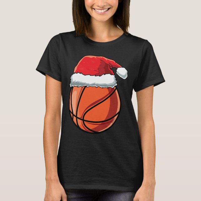 T-shirt Noël Santa Hat Joueur de basket-ball Funny Boys X (Devant)