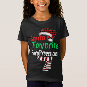T-Shirt Noël Santa Hat Père Noël Paraprofessionnel favori