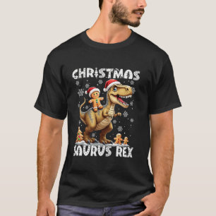 T-shirt Noël Saurus Rex Gingerbread Homme Cookie Dinosa