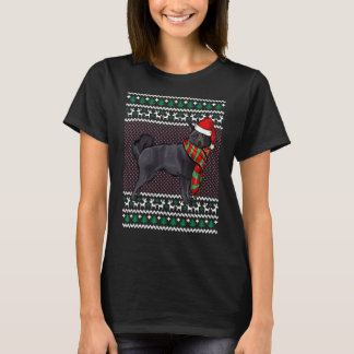 T-shirt Noël Schipperke Chien Santa Hat Vilain Noël